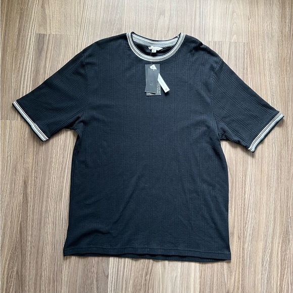 Distortion Other - Distortion Men’s Ribbed Cotton T-Shirt Size Small Black Short Sleeve NWT